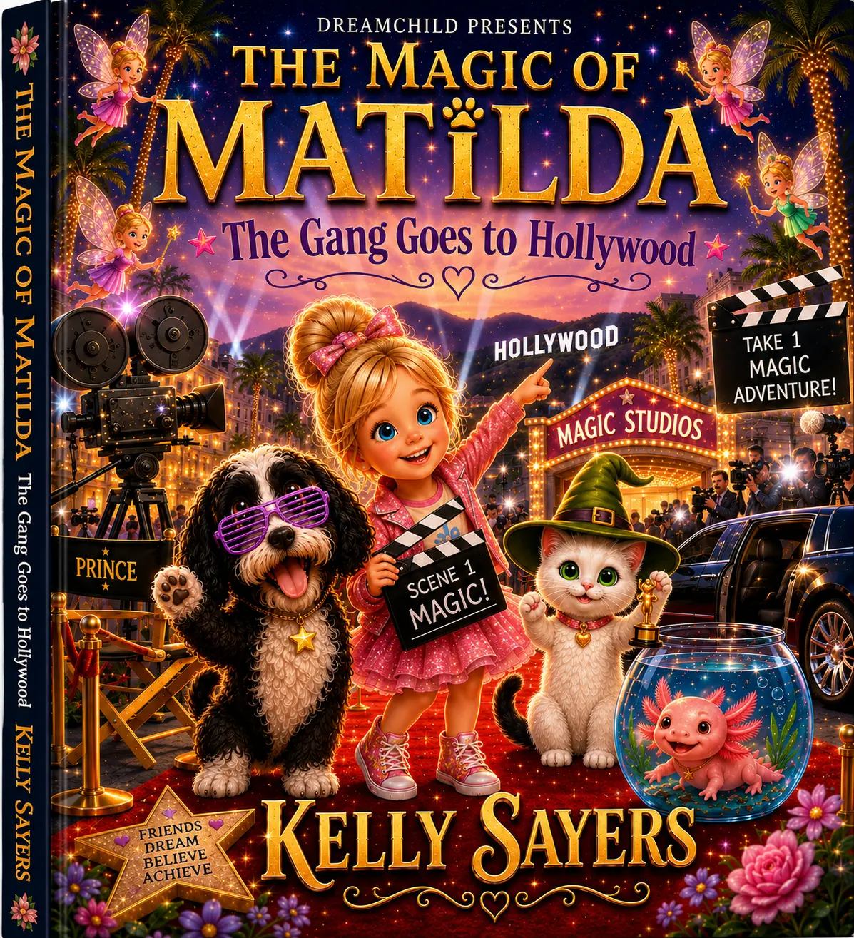 The Magic of Matilda: The Gang Goes to Hollywood — book cover by Kelly Sayers